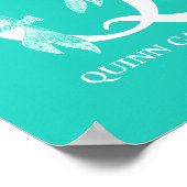 Monogramm des benutzerdefinierten Farbnamens Q-Dra Poster (Ecke)