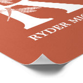 Monogramm des benutzerdefinierten Farbnamens R Dra Poster (Ecke)