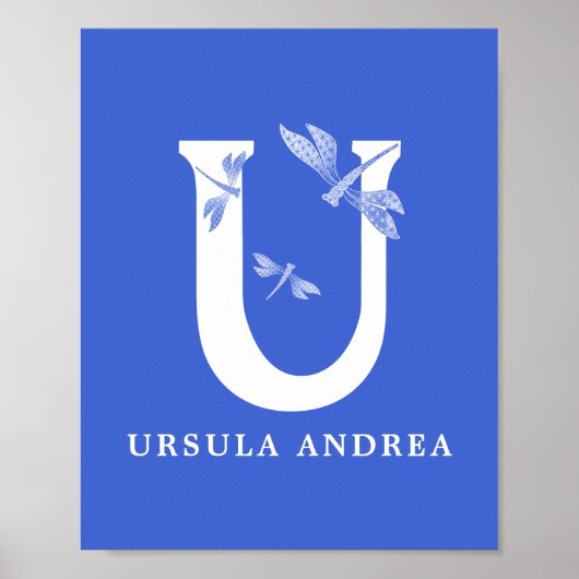 Monogramm des benutzerdefinierten Farbnamens U Dra Poster (Vorne)