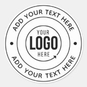 🔘 Monogramm des benutzerdefinierten Logos | Perso Runder Aufkleber (Vorderseite)
