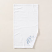 Monogramm des blauen blauen Wappen Badhandtuch Set (Handtuch)