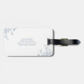 Monogramm des blauen blauen Wappen Gepäckanhänger (Rückseite horizontal)