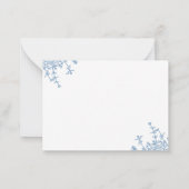 Monogramm des blauen blauen Wappen Mitteilungskarte (Rückseite)