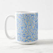 Monogramm des blauen Daisy-Muster Kaffeetasse (Links)