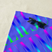 Monogramm des blauen Individuellen Namens Strandtuch (Beispiel)