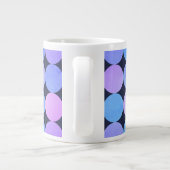 Monogramm des blauen Lila und rosa Kreises Jumbo-Tasse (Rückseite)