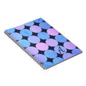 Monogramm des blauen Lila und rosa Kreises Notizblock (Rechte Seite)