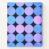 Monogramm des blauen Lila und rosa Kreises Notizblock (Rückseite)