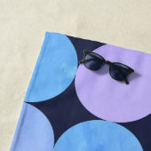 Monogramm des blauen Lila und rosa Kreises Strandtuch (Beispiel)