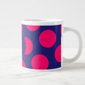 Monogramm des blauen und hellrosa Punktes Mitterna Jumbo-Tasse (Rechts)