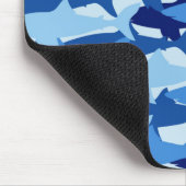 Monogramm des blauer Haifisch-Muster-| Mousepad (Ecke)