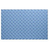 Monogramm des blauer Haifisch-Muster-| Stoff (Yard (91,4 cm))