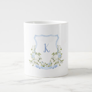 Monogramm des bloralen Wappen Jumbo-Tasse