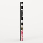 Monogramm des blorfarbenen Schwarzen und Weißen St Case-Mate iPhone Hülle (Hinten/Rechts)