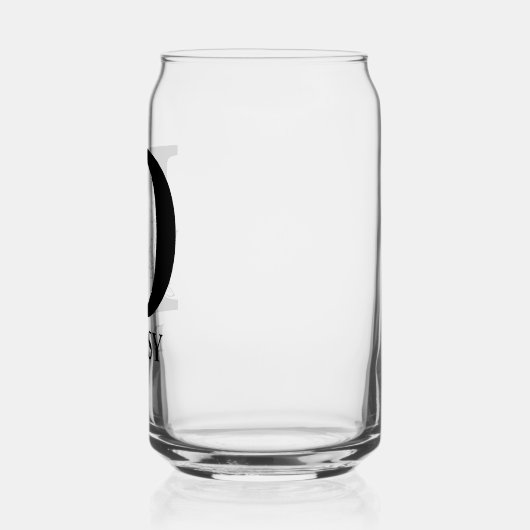 Monogramm des Blumenbriefs D und Personalisierter  Dosenglas (Links)