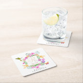 Monogramm des Blumengartens Rechteckiger Pappuntersetzer (Vor Ort)