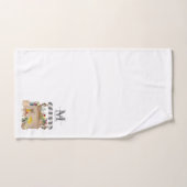 Monogramm des Blumenkartons für Aquarellbauern Badhandtuch Set (Handtuch)