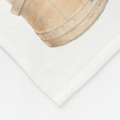 Monogramm des Blumenkartons für Aquarellbauern Fleecedecke (Ecke)