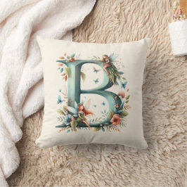 Monogramm des Blumenkohles B Kissen