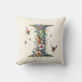 Monogramm des Blumenkohles für Aquarellfarben Lett Kissen (Vorderseite)