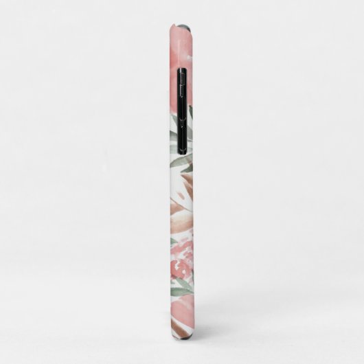 Monogramm des Blumenmusters Case-Mate iPhone Hülle (Hinten/Links)