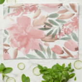 Monogramm des Blumenmusters Geschirrtuch (Gefaltet)