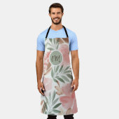 Monogramm des Blumenmusters Schürze (Getragen)