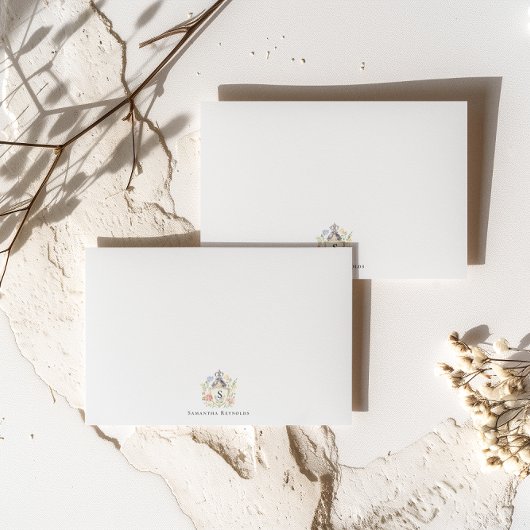 Monogramm des blutdrucksenkenden Wappen Personalis Mitteilungskarte