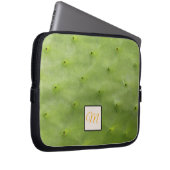 Monogramm des botanischen tropischen grünen Fotos Laptopschutzhülle (Vorne Rechts)