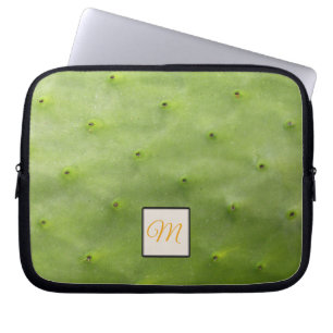 Monogramm des botanischen tropischen grünen Fotos Laptopschutzhülle