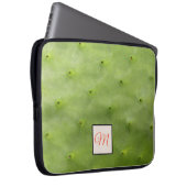 Monogramm des botanischen tropischen grünen Fotos Laptopschutzhülle (Vorne Rechts)