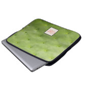 Monogramm des botanischen tropischen grünen Fotos Laptopschutzhülle (Vorne Knopf)