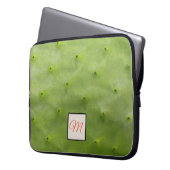 Monogramm des botanischen tropischen grünen Fotos Laptopschutzhülle (Vorderseite Links)