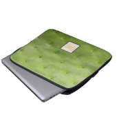 Monogramm des botanischen tropischen grünen Fotos Laptopschutzhülle (Vorne Knopf)