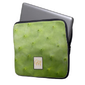 Monogramm des botanischen tropischen grünen Fotos Laptopschutzhülle (Vorderseite Links)