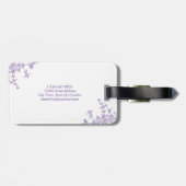 Monogramm des botanischen Violett-Wappen Gepäckanhänger (Rückseite horizontal)