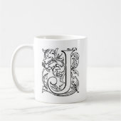 Monogramm des Buchstabe-J Kaffeetasse (Links)
