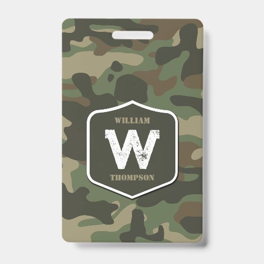 Monogramm des Camouflage Green Camouflage Arms Ausweis (Vorderseite)
