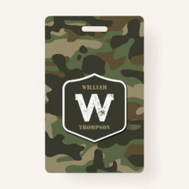 Monogramm des Camouflage Green Camouflage Arms Ausweis