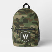 Monogramm des Camouflage Green Camouflage Arms Bedruckter Rucksack (Vorderseite)
