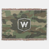 Monogramm des Camouflage Green Camouflage Arms Decke (Vorderseite)