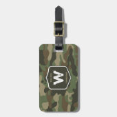 Monogramm des Camouflage Green Camouflage Arms Gepäckanhänger (Vorderseite vertikal)