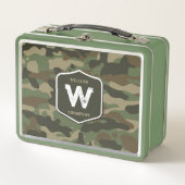 Monogramm des Camouflage Green Camouflage Arms Metall Brotdose (Vorderseite)