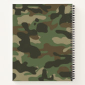 Monogramm des Camouflage Green Camouflage Arms Notizblock (Rückseite)