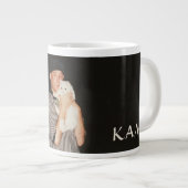 Monogramm des Cat-Fotos meiner Liebe Jumbo-Tasse (Vorderseite Rechts)