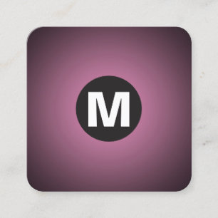 Monogramm des Circle Spot - Gradient - Rosa bis Sc Quadratische Visitenkarte