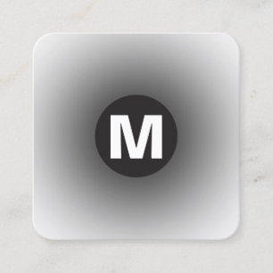 Monogramm des Circle Spot - Gradient - Schwarz bis Quadratische Visitenkarte