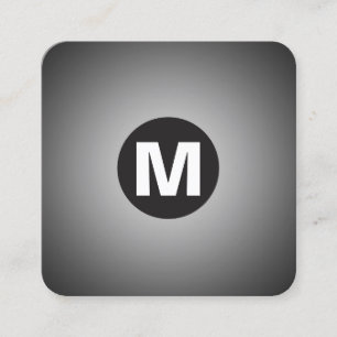 Monogramm des Circle Spot - Gradient - Weiß bis Sc Quadratische Visitenkarte