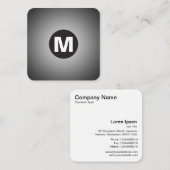 Monogramm des Circle Spot - Gradient - Weiß bis Sc Quadratische Visitenkarte (Vorne/Hinten)