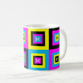 Monogramm des CMYK-Grafikdesigners Kaffeetasse (VorderseiteRechts)